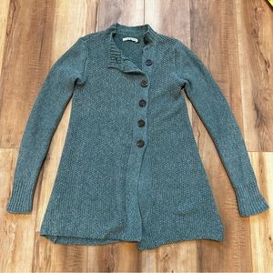 Lily McNeal Teal Blue Button Long sleeve Cardigan Sweater Y2K Jessica Simpson S